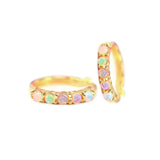 Opal Gold Hoop Earring