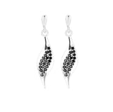 Black Spinel Silver Earring