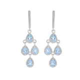 Blue Topaz Silver Dangling Earring