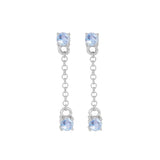 Aquamarine Silver Dangling Earring